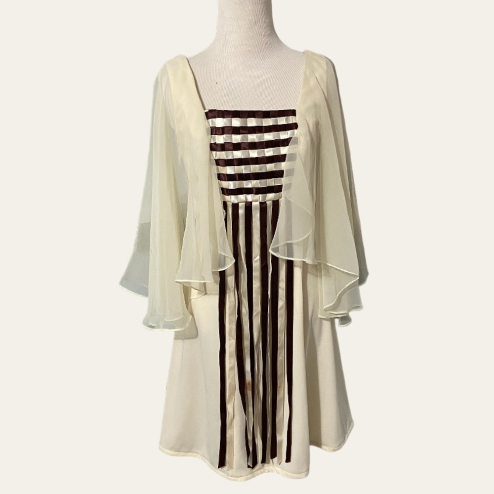 1960s Ribbon Mini Go-Go Disco Dress